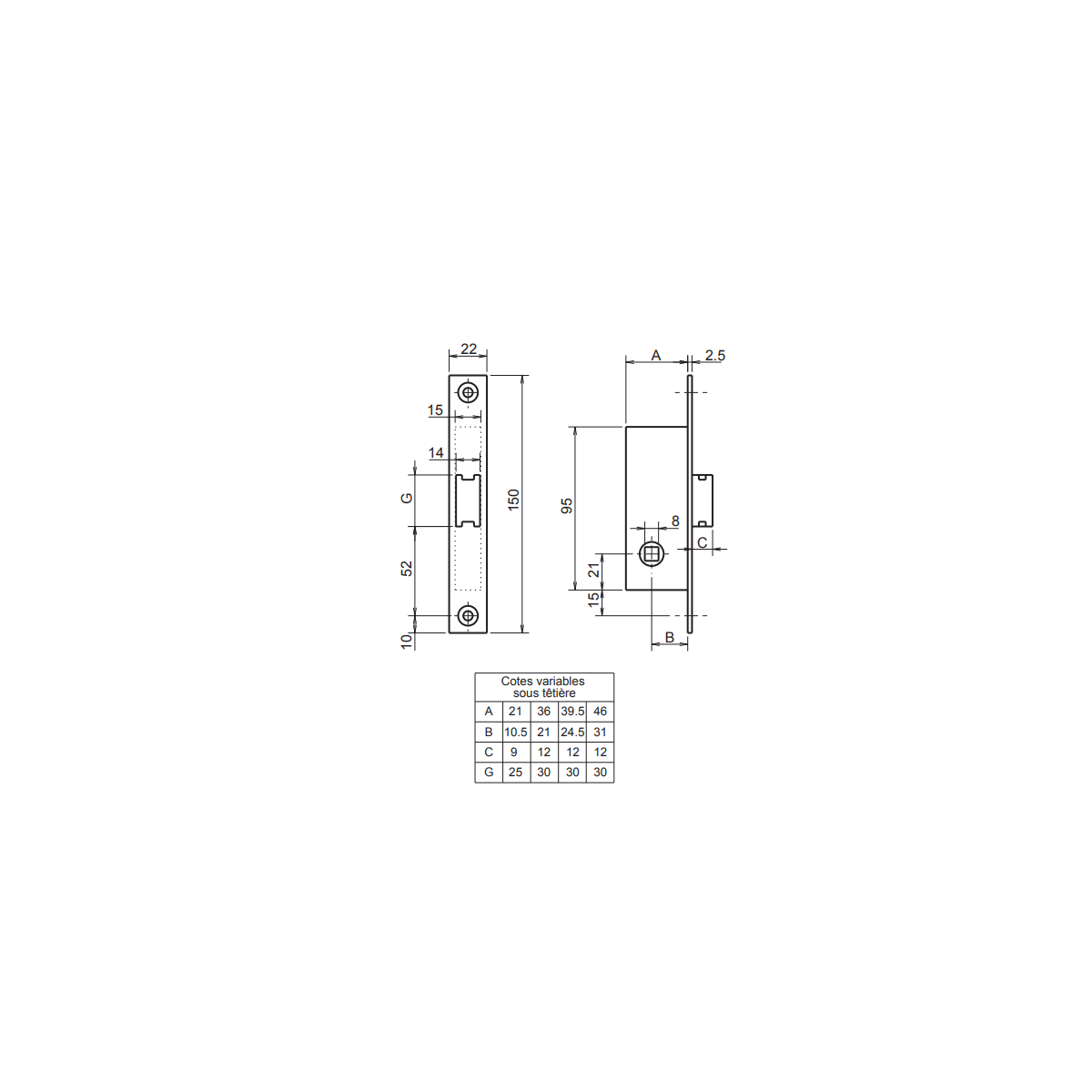 Serrure Monopoint Encastrer Metalux S Rie