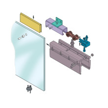 Système coulissant pour pour porte vitrée 8/10/12