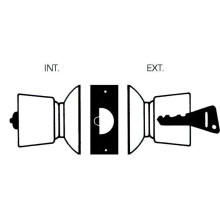 Serrure tubulaire à bouton tulipe Inox VACHETTE V6500