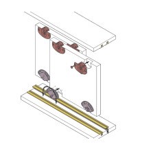 Système coulissant pour porte de 23 kg