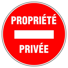 Panneau signalétique "PROPRIETE PRIVEE"